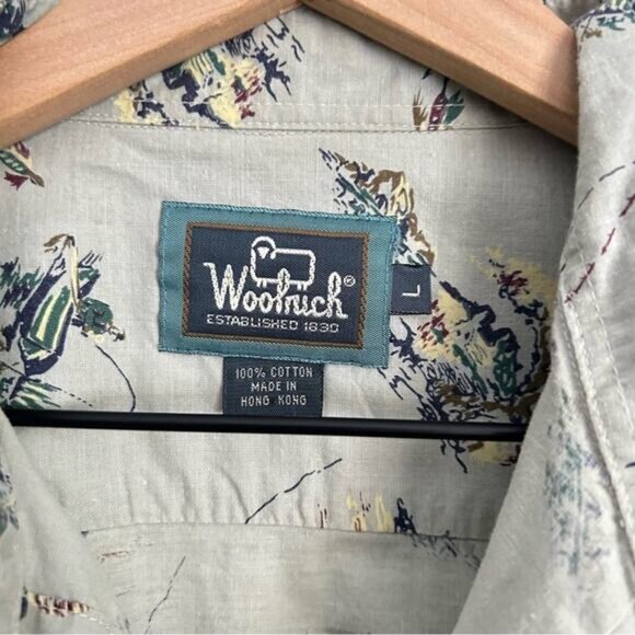 Woolrich Fishing Short Sleeve Button Up Size L - Picture 6 of 6
